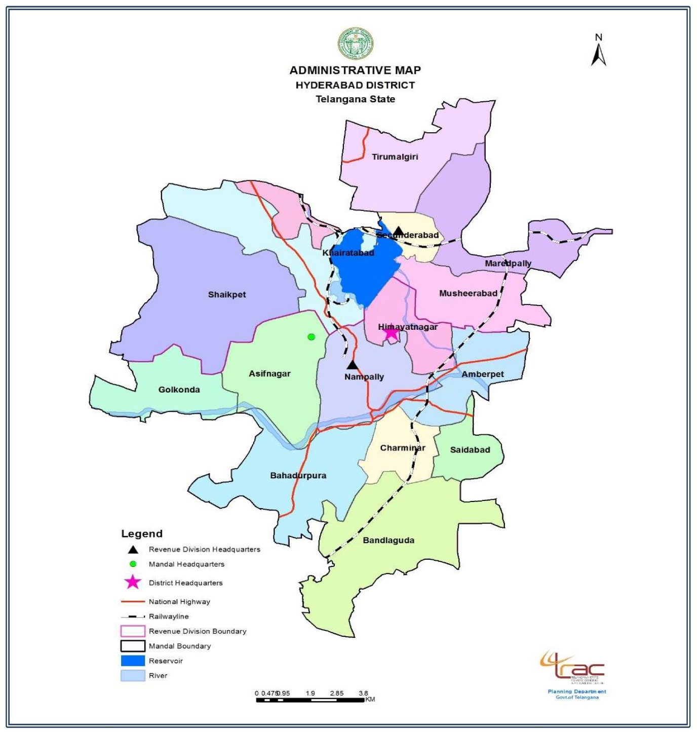 Map of Hyderabad District