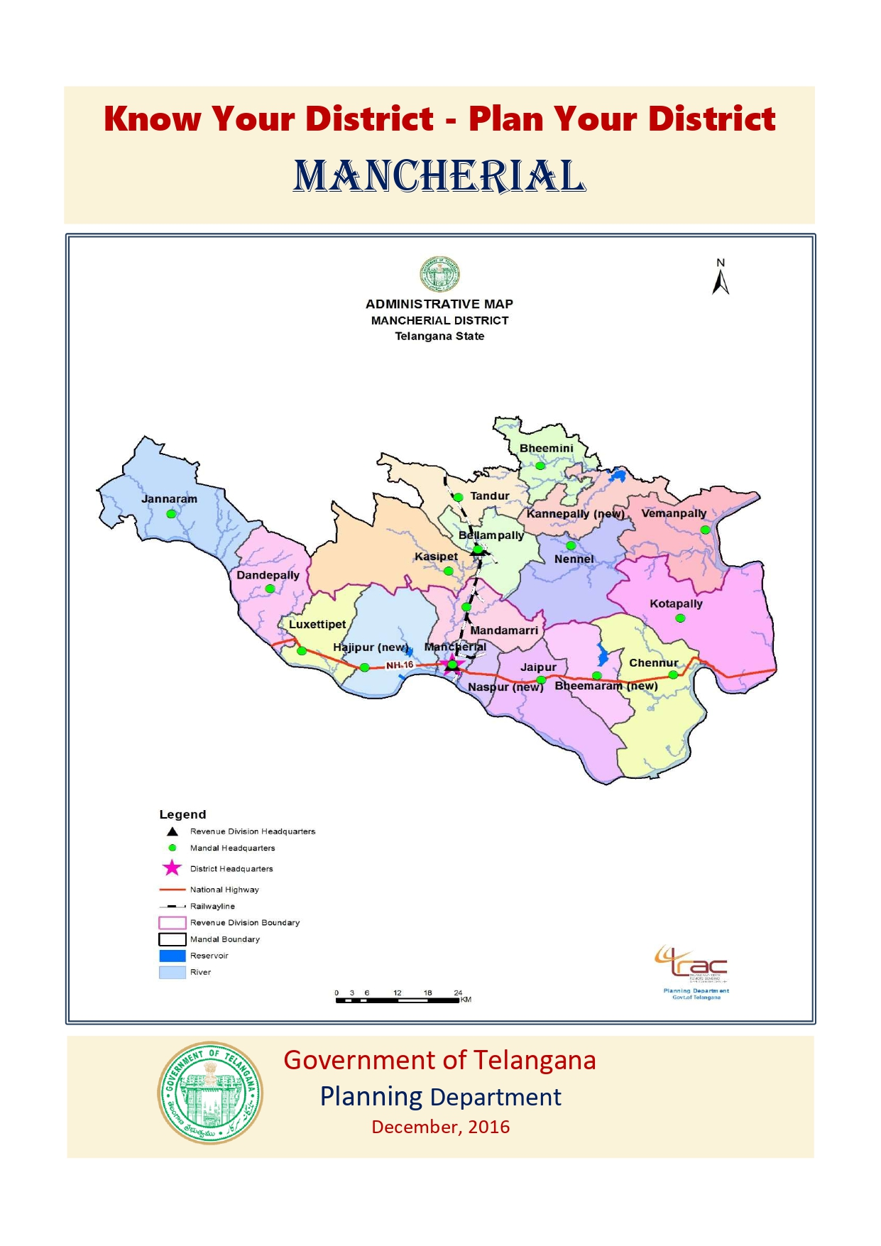 Map of Mancherial District