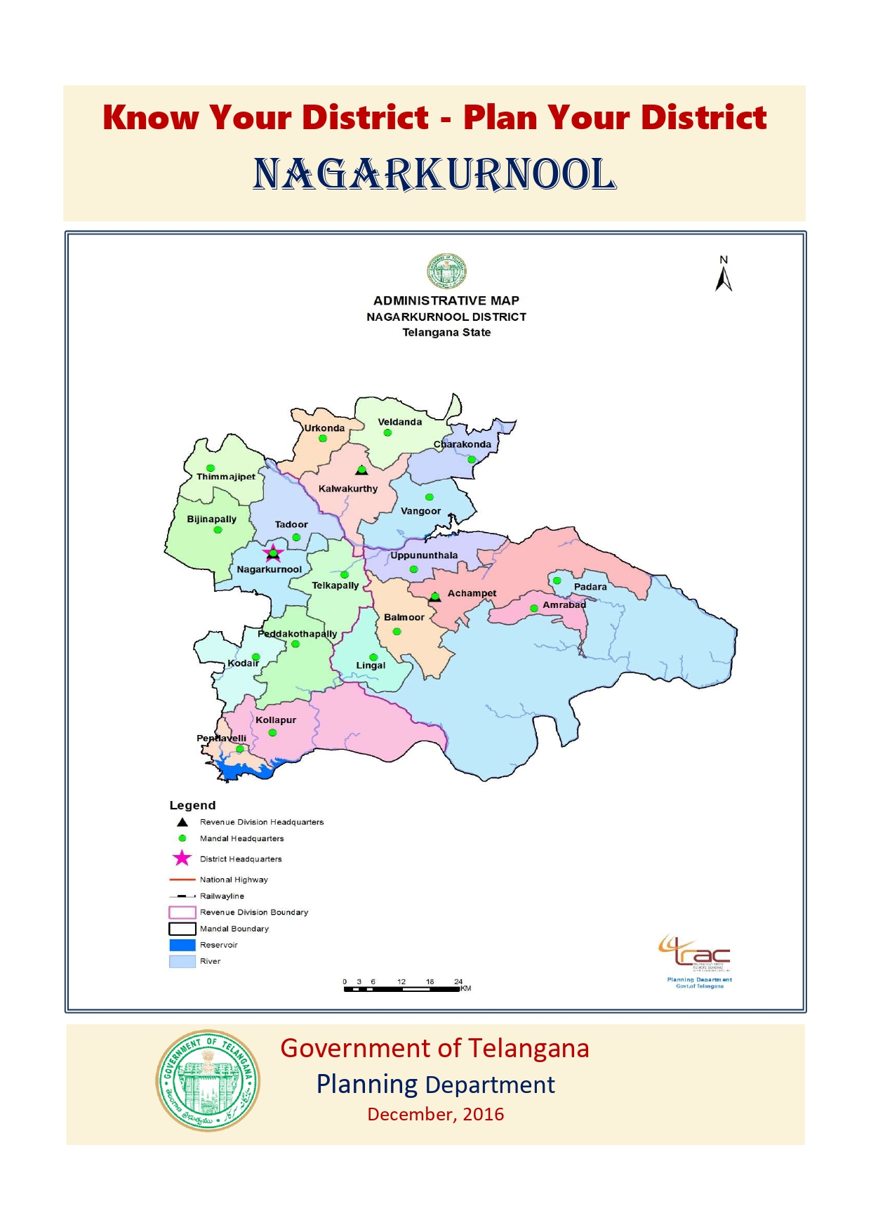 Map of Nagarkurnool District