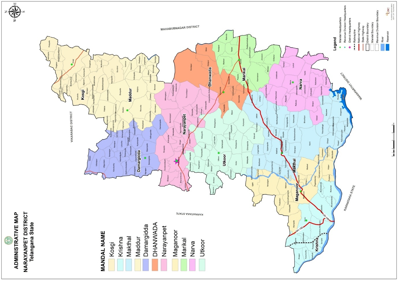 Map of Narayanpet District