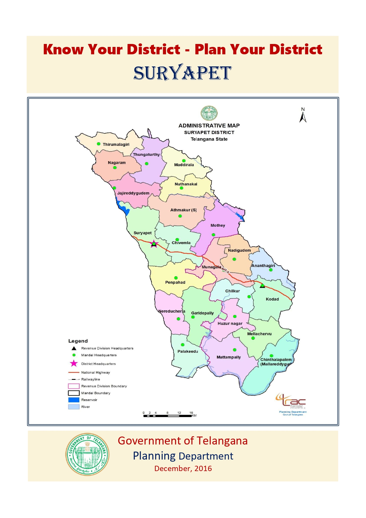 Map of Suryapet District