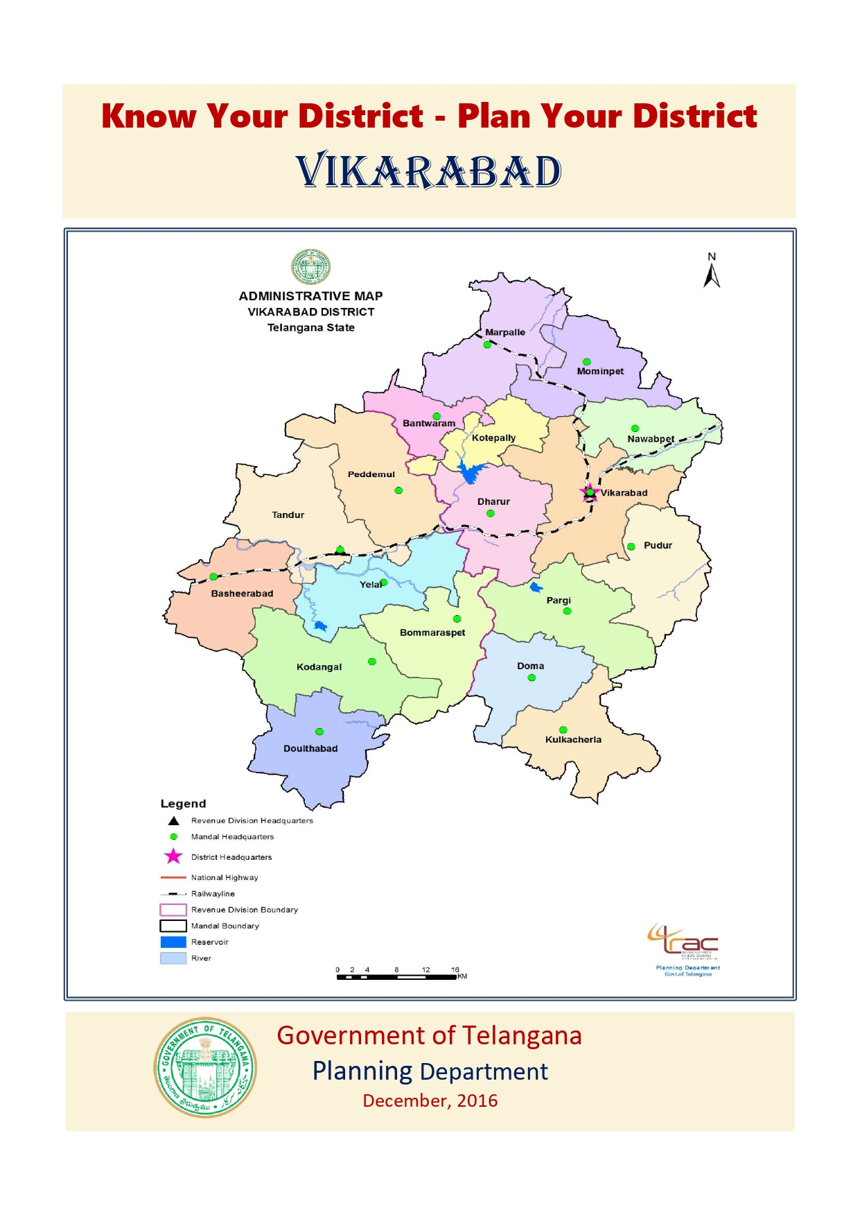 Map of Vikarabad District